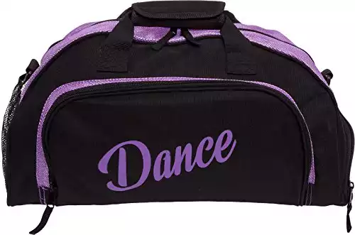 Silver Lilly Womens Nylon Dance Duffel Gym Bag w/Shoe Compartment